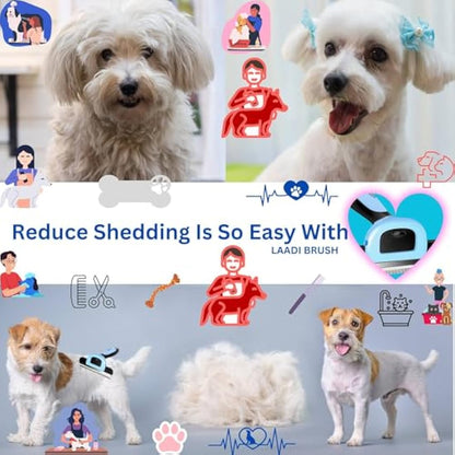 Laadi Deshedding Tool for Dogs and Cats - Reduces Shedding by Up to 95% in Less Than 10 Minutes—best Choice for Grooming and Deshedding Your Lovely Pets. Dog Cat Horse Rabbit Brush.