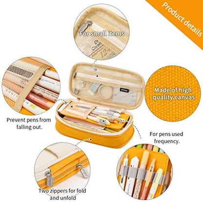 EASTHILL Big Capacity Pencil Pen Case Office College School Large Storage High Capacity Bag Pouch Holder Box Organizer