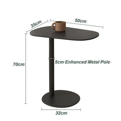 YunMeoCool 70cm Metal C Shaped Side Table, Modern C Shaped End Table for Sofa/Bed, Small Iron Couch Tables That Slide Under