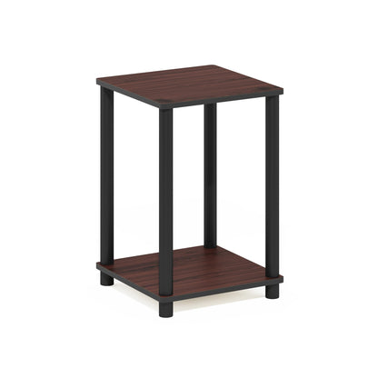 Furinno TURN-N-TUBE Night Stand, 2-Tier Open Shelf Design Nightstand, Toolless Square Bedside Table, End Table, Side Table, for Bedroom, Closet