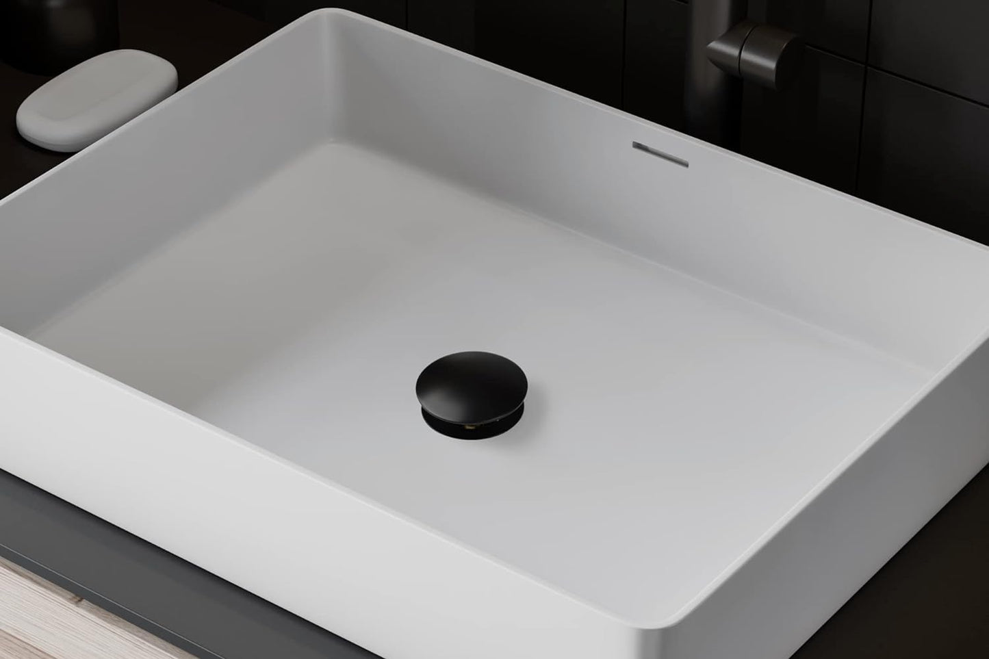 Xcel Home Black Dome Click Clack Unslotted Basin Waste | G 1 1/4" BSP