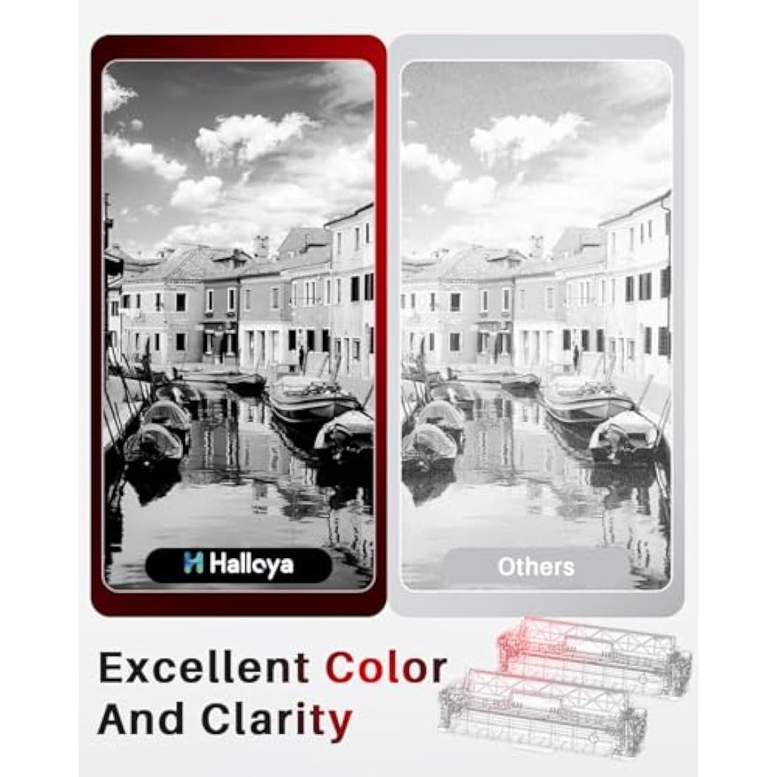 Halloya 410A Compatible Toner Cartridges Replacement for HP CF410A 410X CF410X for Color LaserJet Pro M477fdw M477fnw M477fdn M452nw M377dw M452dn M452dw M477dw M477nw (2BK)
