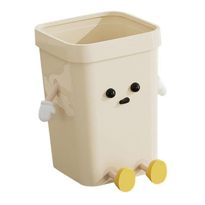 LOVIVER Creative Trash Can Cute Garbage Bin Stylish Trash Can Multifunctional Waste Bin Lightweight Dustbin Open Top Waste Basket for under Desk
