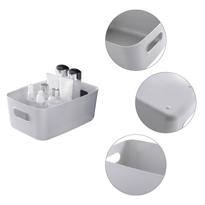 GAOHAN 12 Pcs Plastic Storage Boxes with Handles, 3 Colours Storage Basket
