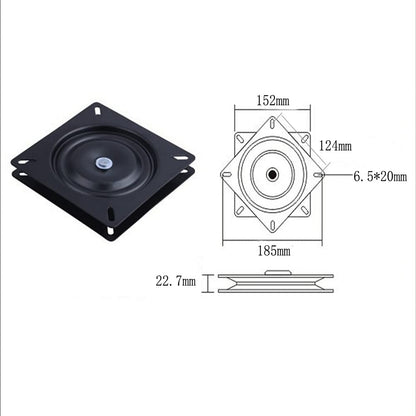 Lokatall 6 Inch Seat Swivel Plate, Bar Stool Swivel Plate, Square Heavy Duty Turntable Bearing Plate Steel Ball Bearing 360° Rotating Seat Base Plate