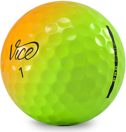 Vice Golf Limited Edition Pro Plus Golf Balls (Shade Yellow Orange)