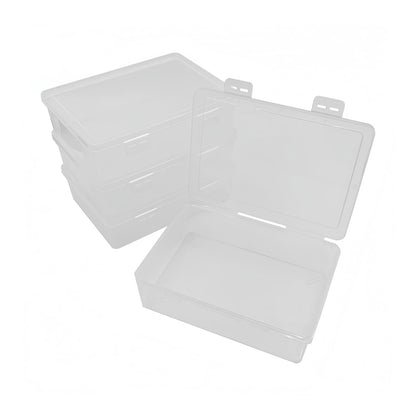 WYAN 4pcs Storage Boxes with Lids, Plastic Box, Stackable Storage Box, Clear Storage Boxes with Lids, for Home, Office, School, Storage of Sundries