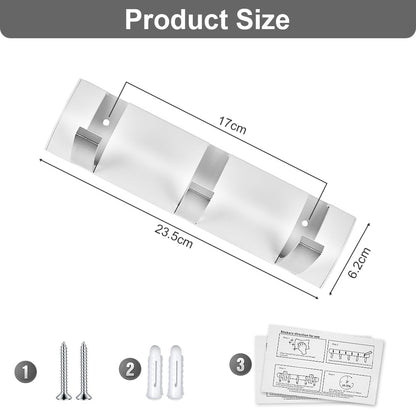 flintronic Wall Mounted Floating Rack with 3 Hooks, Foldable Metal Wall Hook, Space Aluminum Material Coat Hook Rack Wall Hanger