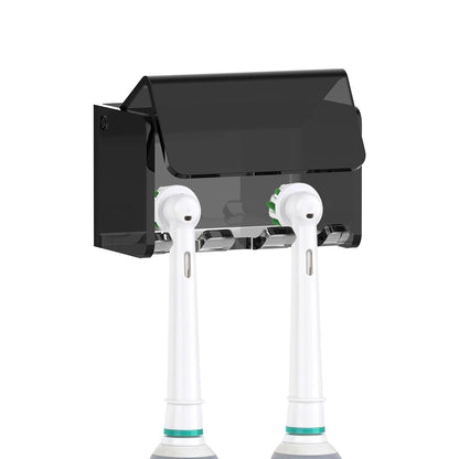 Linkidea Electric Acrylic Toothbrush Holder, 3 Slots Organizer Stand Compatible with Oral-B iO Series, Smart 1500, Pro 3000 (Black)