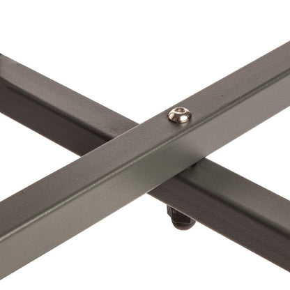 Bolero Weather Resistant Steel Round Bistro Table, Grey, 600mm, 600 mm