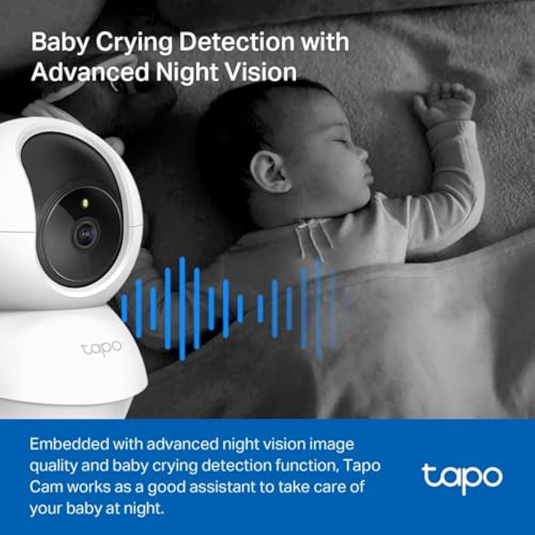 Tapo C200 2-Pack 1080p Pan/Tilt Indoor Camera, Baby Monitor, Motion Detection, Customizable Privacy Mode, 2-Way Talk, Night Vision, Cloud and Local Storage, Works With Alexa and Google, No Monthly Fee