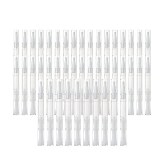 3ml Nail Twist Pens Empty Transparent Nail Oil Pen with Brush Tip Empty Cuticle Oil Pen Cosmetic Container Pen Lip Gloss Tubes for Lip gloss, Nail