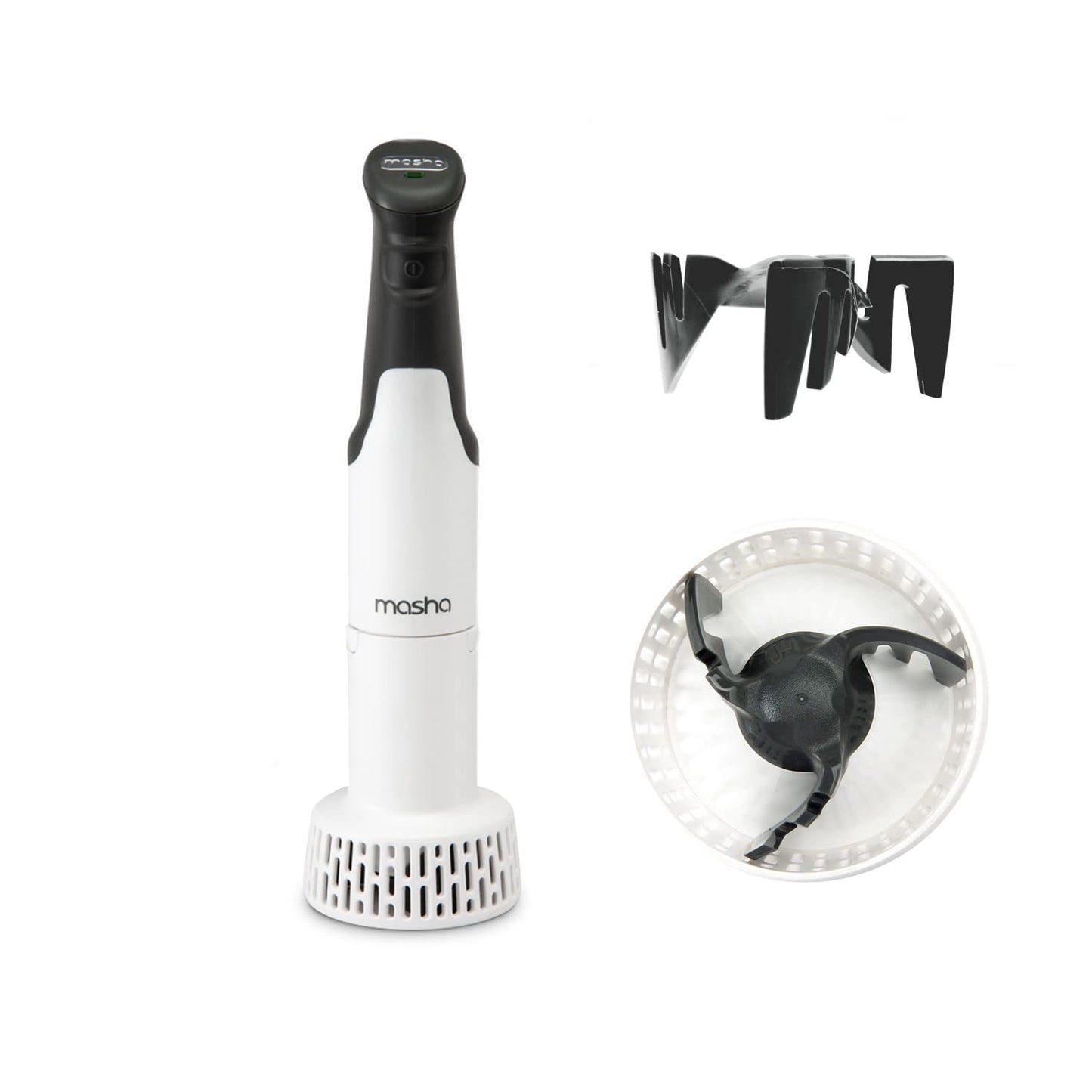 Masha Official Electric Potato Masher Hand Blender 3-in-1 Multi Tool Blends Purees Whisks | Immersion Mixer | Vegetables & Potatoes | Soup Makers