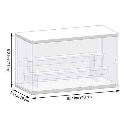 Nynelly 3 Tier Clear Acrylic Display Case for Models, Mini Figures, Pop Mart, Labubu, Sonny Angel, Smiski - Assemble Dustproof Display Box with Door