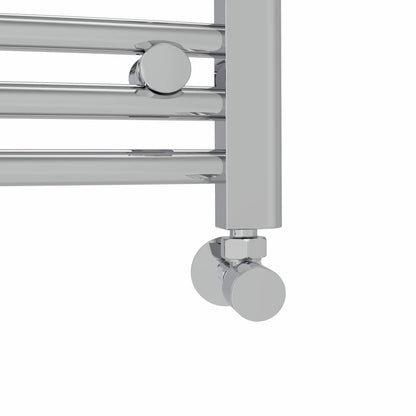 NRG Chrome Heated Towel Rail Curved Designer Bathroom Radiator - 1200×400mm