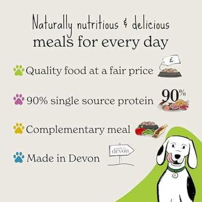 Forthglade Complementary Wet Dog Food (18 x 395g Trays) - Grain Free & Hypoallergenic Dog Food, Just Chicken with Liver, 90% Protein Stomach Sensitive Meals with Natural Ingredients