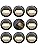 FWoche 3W Stair Lights Wall Recessed Lamp Warm White, Round Staircase Light, LED Step Night, Aluminium Waterproof Wall Lighting Indoor/Outdoor, Garden Lighting Deck Balcony Black, 8pcs