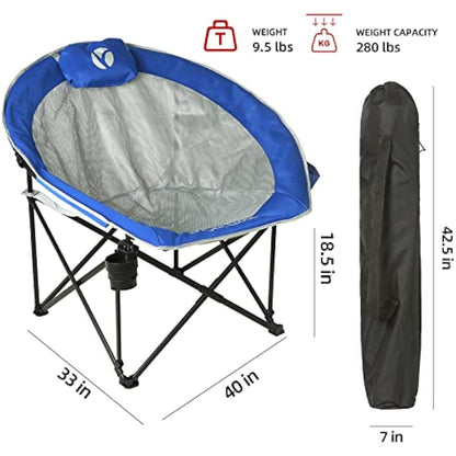 ROCK CLOUD Portable Camping Chair Folding Chairs Outdoor for Camp Hiking Backpacking Lawn Beach Sports, Blue (RC01508)