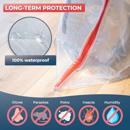 WRAPPYBAG – Protective Plastic Mattress Case/Mattress Bag — Single Size — Waterproof, Anti-Tear Storage Bag — For House Moves, Storage and Transport (38" x 80") - Pack of 2