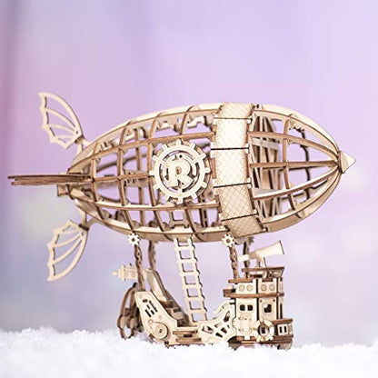 Rolife 3d Wooden Puzzle Woodcraft Construction Kit Model Kits For Kids, Teens and Adult (Airship)