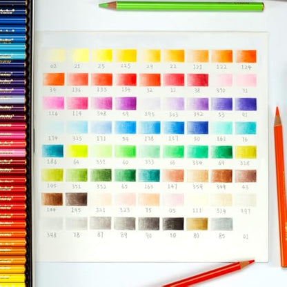 Ohuhu Colouring Pencils, 72 Blendable High Pigmentation Soft and Thick Core 4mm Oil-based Lead Coloured Pencils for Professionals Artists Adults Students Drawing Sketching Portrait - Halawa Series