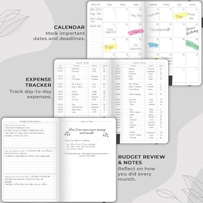 GoGirl Budget Planner – Monthly Financial Planner Organizer Budget Book. Expense Tracker Notebook Journal to Control Your Money. Undated – Start Any Time, A5 Size, Lasts 1 Year – Black