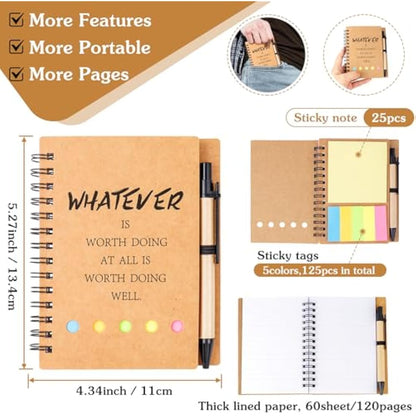 Spiral Notebook,42 Set Thank You Gifts Inspirational Spiral Notebook Portable Prayer Journal Pocket Notepad Employee Appreciation Gifts Bulk Journals Lined Note Pad for Home/School/Office Supplies