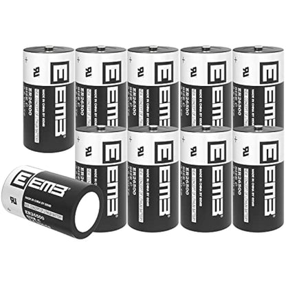 EEMB ER26500 C Size 3.6V 9000mAh Lithium Battery High Capacity Li-SOCL₂ Non-Rechargeable LS26500 SB-C01 TL-2200 for TPMS Automobile tire pressure monitor Smart card instrument electricity meter (10)