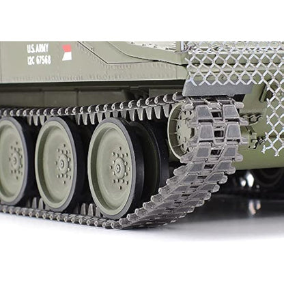 Tamiya TAM35365 Militär 35365-1:35 US M551 Sheridan Vietnam, Model Building, Plastic Construction kit, Unvarnished, Green