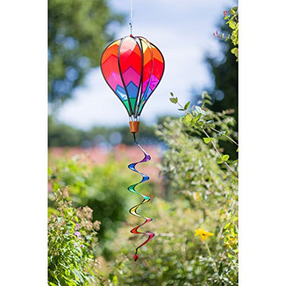 Windspiration Hot Air Balloon Twist Garden Wind Spinner, Sunrise