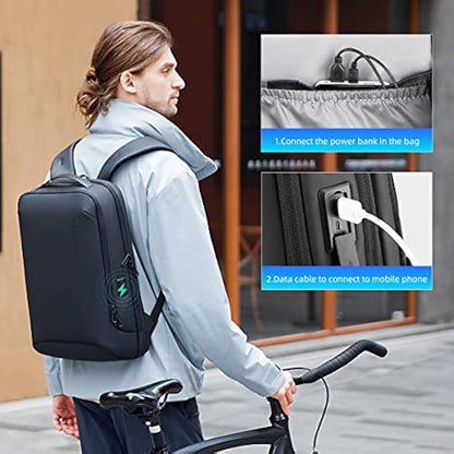 MARK RYDEN Slim Hard Shell Laptop Backpack, Lightweight Laptop Rucksack For 15.6 inch,Waterproof Business Work backpack For Men Women-Black