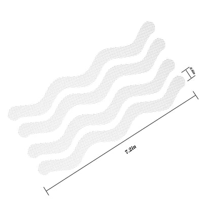 24 Pcs Non Slip Bathtub Stickers, Wave Non Slip Stickers, Shower Stickers, Transparent Self-Adhesive Non-Slip Strips Stickers for Bath Tub, Stairs