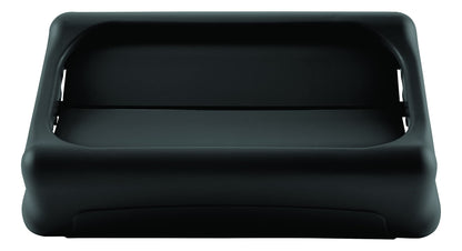 Rubbermaid Commercial Products Slim Jim Swing Lid Black FG267360BLA