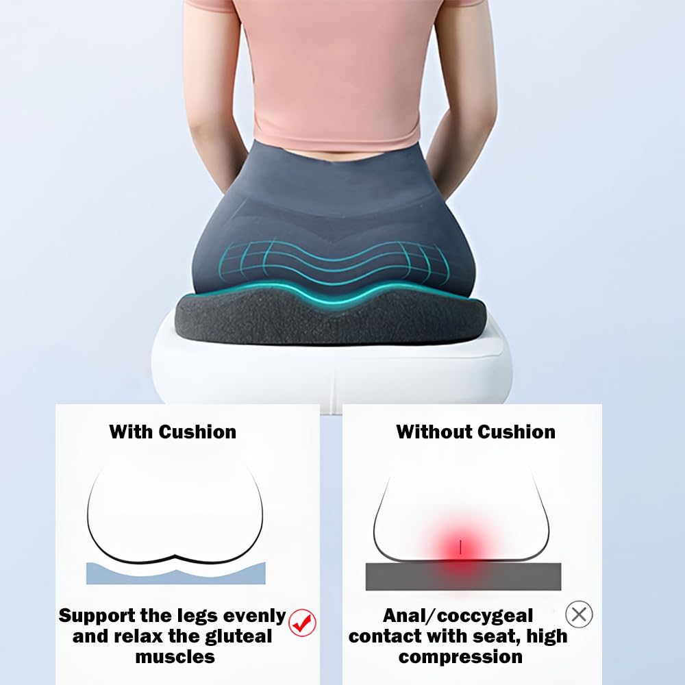 Donut Cushion,Doughnut Sciatica Hemorrhoid Orthopedic Coccyx Cushion for Pressure Relief,Tailbone Pain,Memory Foam Ring Seat Cushions for Car,Office