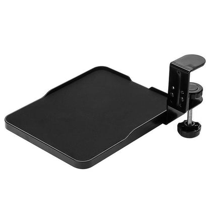Laroal Mouse Tray Clip Under Desk Mouse Platform Clip Slide Out Ergonomic Mouse Tray Extender Slide Out Black