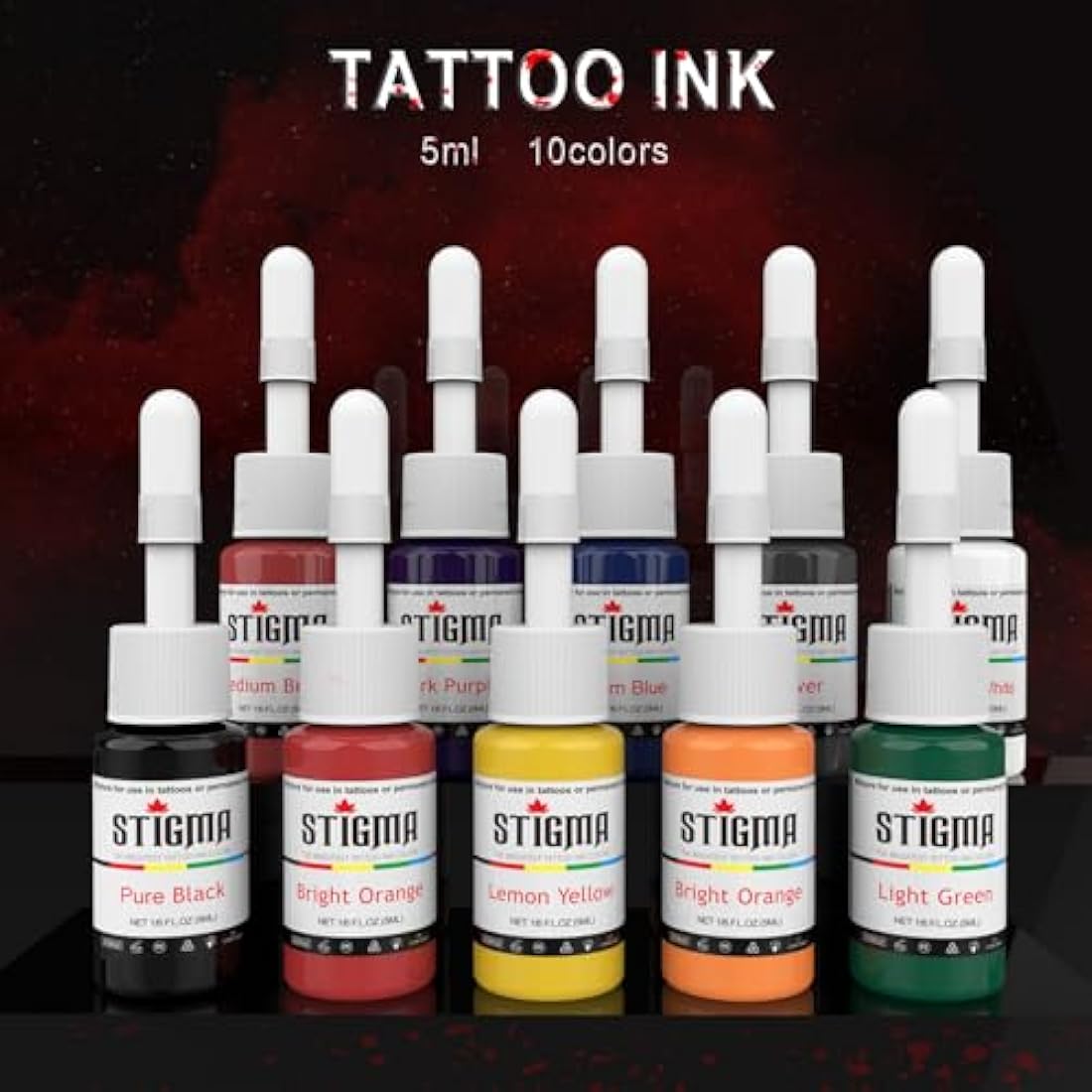 STIGMA Rotary Tattoo Machine Kit with 20pcs Cartridges Needles, Digital Display, Power Supply, Plastic Box for Beginners and Artists