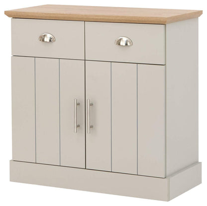 GFW Kendal Compact Sideboard Cabinet Unit With 2 Storage Drawers & Storage Cupboards Contemporary Wooden Sideboards For Living Room