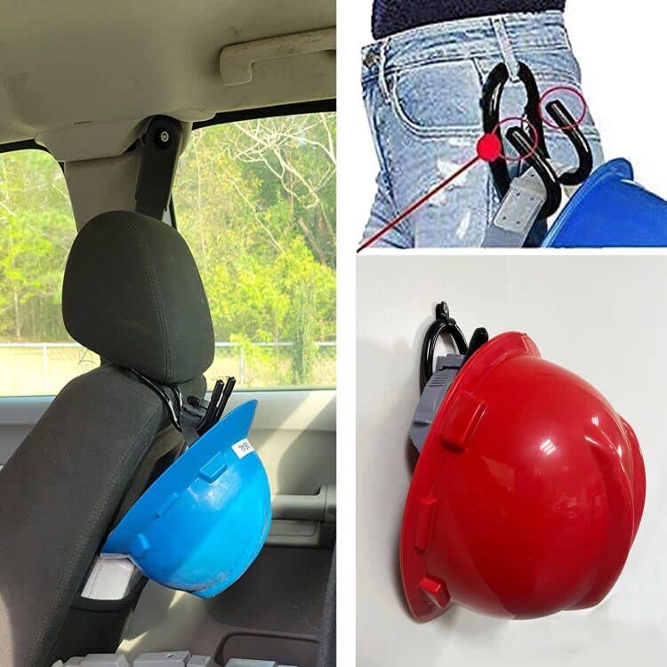 AUXPhome Hard Hat Rack Hard Hat Holder Storage Hanger Hard Hat Wall Mount Hard Hat Organizer Hard Hat Display - No Hard Hat -2/PK - Screws Included