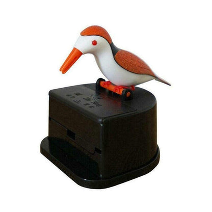 Mrisata Toothpick Dispenser, Automatic Bird Toothpick Box Bird Woodpecker Toothpick Dispenser, Table Toothpick Box Case Storage Organizer Box