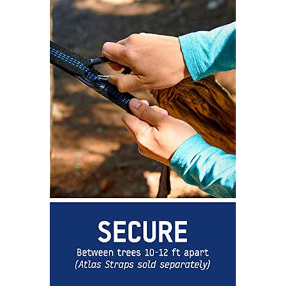 ENO Singlenest Hammock Red Charcoal Soft Breathable Fabric 70 Denier High Tenacity Nylon Taffeta Heavy Duty Triple Stitched Fast Dry Compression Stuffsack Aluminium Wiregate Carabiners Weight 454 g