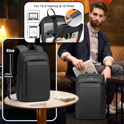 FENRUIEN Laptop Backpack Business Smart Backpack Waterproof fit 15.6 Inch Travel Durable Laptop Backpack with USB Charging Port (Regular)