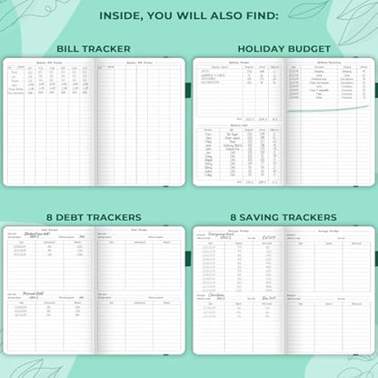 GoGirl Budget Planner – Monthly Financial Planner Organizer Budget Book. Expense Tracker Notebook Journal to Control Your Money. Undated – Start Any Time, 13.5x19cm, Lasts 1 Year – Emerald