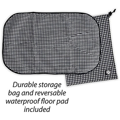 Necoichi Portable Stress Free Cage Carrier and Litter Box, Indoor & Outdoor, Travel (Black, Cage/Kennel+Litter Box)