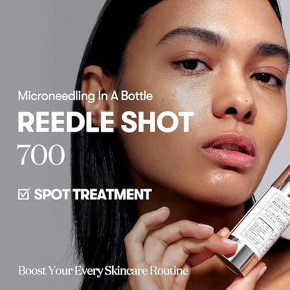 VT COSMETICS CICA Reedle Shot 700, Spicule Microneedling Serum for Pore Care&Exfoliation, Exosome&Centella Asiatica for Glass Skin, Acne&Blemish Care, Korean Liquid Skin Booster (1 Fl Oz / 30ml)
