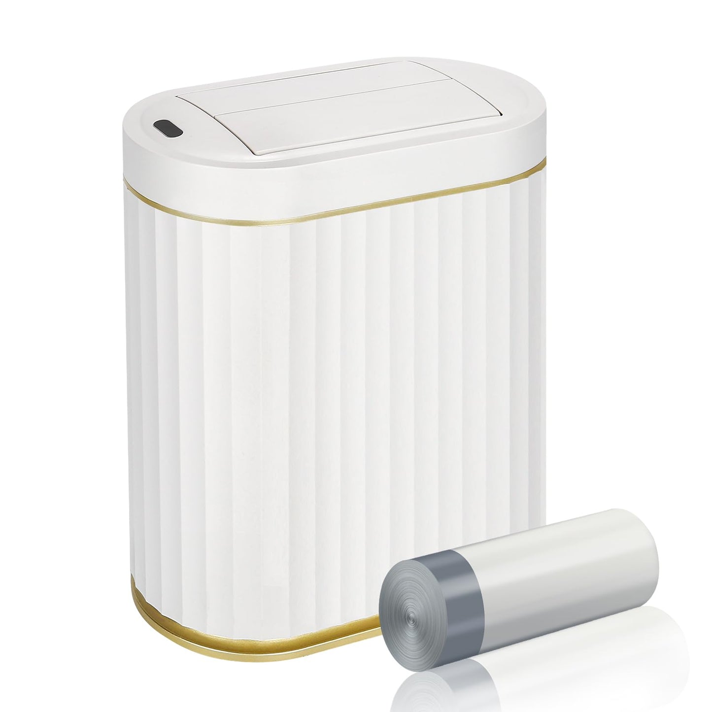 ELPHECO Bathroom Trash Can with Lid Butterfly, Motion Sensor Trash Can Bathroom Decor Automatic Garbage Can Wastebasket Bathroom Accessories, Kitchen