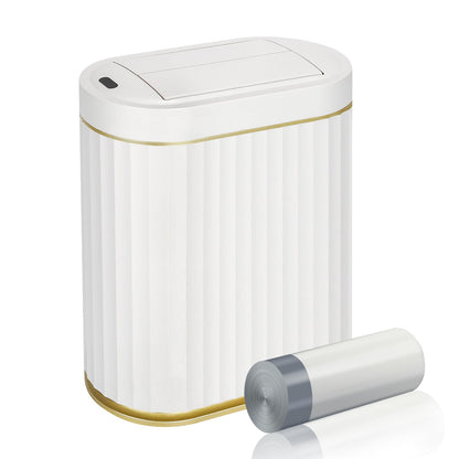 ELPHECO Bathroom Trash Can with Lid Butterfly, Motion Sensor Trash Can Bathroom Decor Automatic Garbage Can Wastebasket Bathroom Accessories, Kitchen
