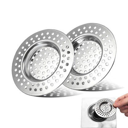 Stainless Steel Sink Filter, 2 Pcs Kitchen Sink Strainer Plug, Anti Clogging Drain Protector, Drainage Filter, Prevent Clogging, for Kitchen Sink