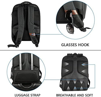 KROSER Laptop Backpack 17.3 Inch School Travel Computer Backpack for Laptop with USB Charging Port Water-Resistant Casual Daypack for Business College Work Bag Men/Women