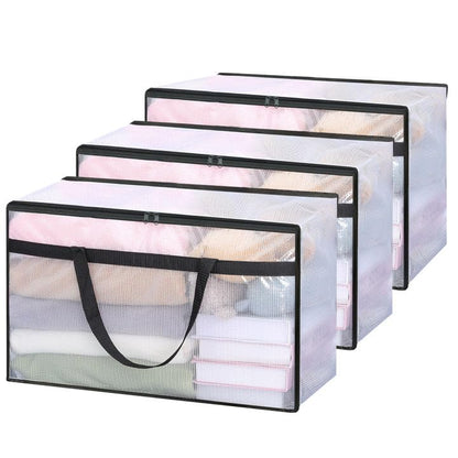 Vieshful 3 Pack 60L Clear Clothes Storage Bag with Handles