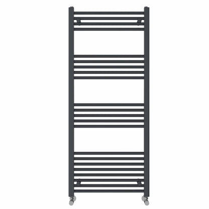 NRG Anthracite Heated Towel Rail Straight Designer Radiator, 1400×600mm